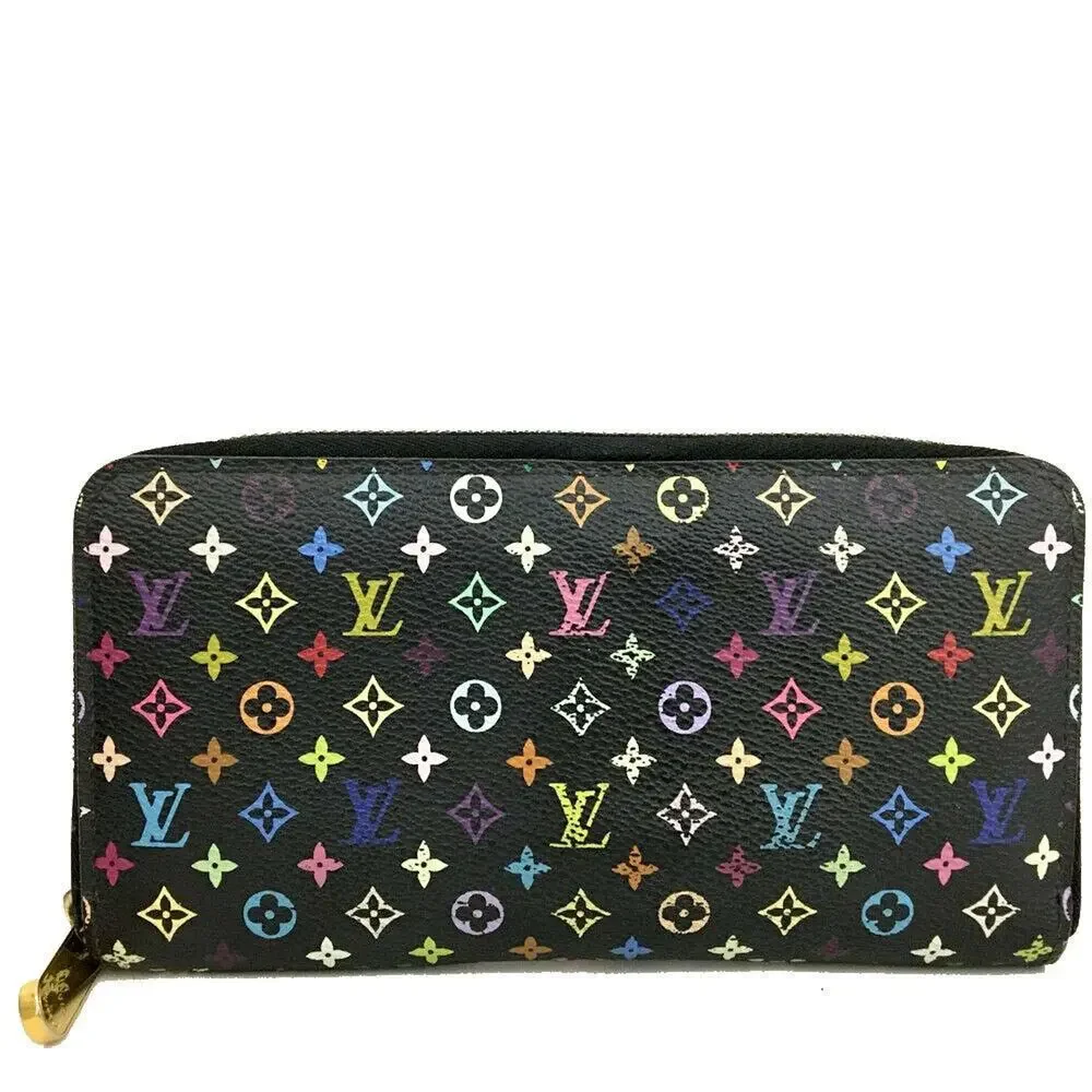 Louis Vuitton Black Murakami Noir Multicolor Long Zippy Wallet CA0161